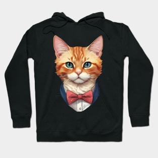 Fancy Cat with Bowtie no.20 Hoodie